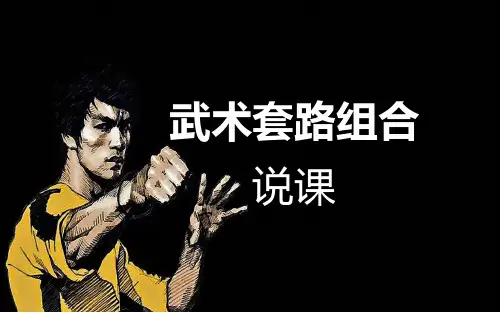 黑色大气武术套路组合说课PPT模板