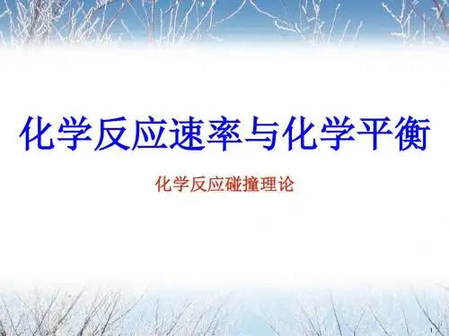 化学反应碰撞理论ppt课件