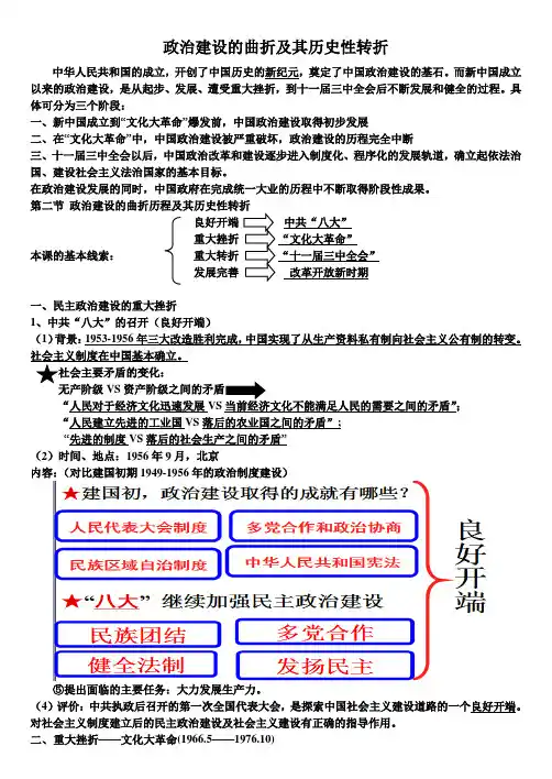 政治建设的曲折历程及其历史性转折 教案