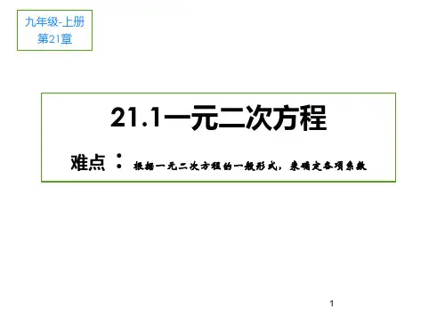 一元二次方程   初中初三九年级数学教学课件PPT 人教版