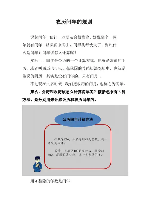 农历闰年规则