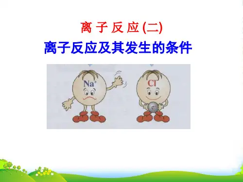 高中化学 离子反应 第二课时离子反 说课课件 鲁科必修1