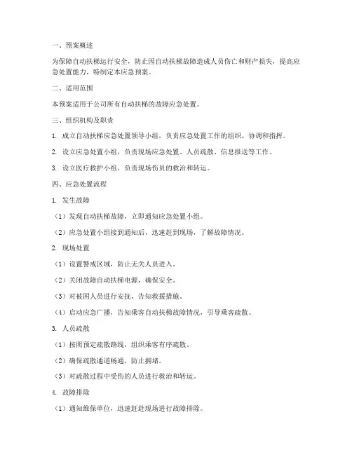 自动扶梯应急预案