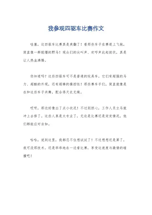 我参观四驱车比赛作文