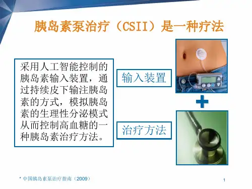 中国胰岛素泵治疗规范