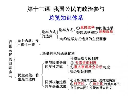 高考政治一轮复习：公民的政治生活PPT课件(共3份) 人教课标版1