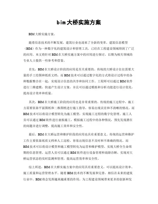 bim大桥实施方案