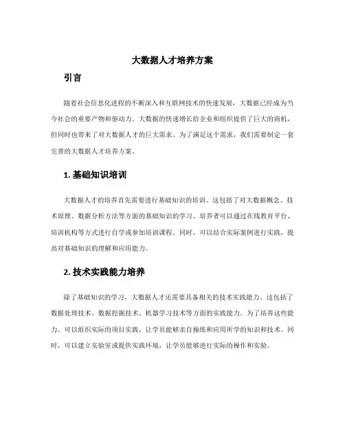 大数据人才培养方案
