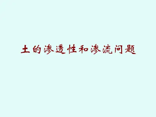 土力学--渗流详解