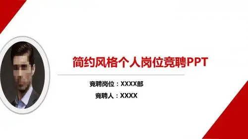 简约大方PPT简约个人简历岗位竞聘模板