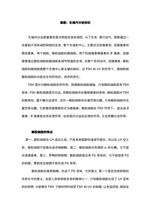 最新：生殖内分泌知识