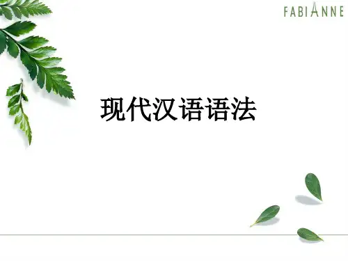 高中语文现代汉语语法复习(短语,句子)