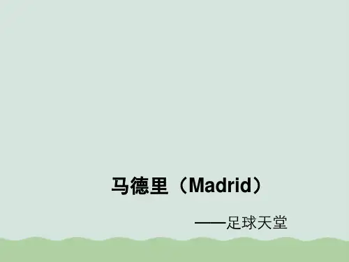 旅游资源选修课作业马德里PPT(共34页)