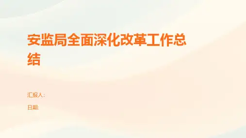 安监局全面深化改革工作总结