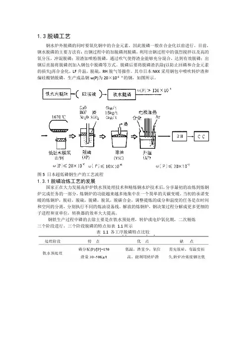 脱磷工艺