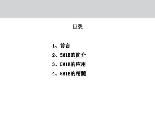 5M1E培训