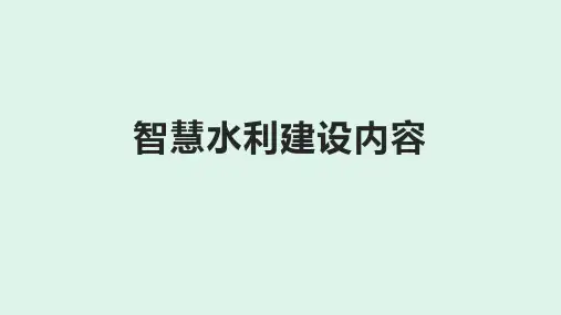 【全文】智慧水利建设内容