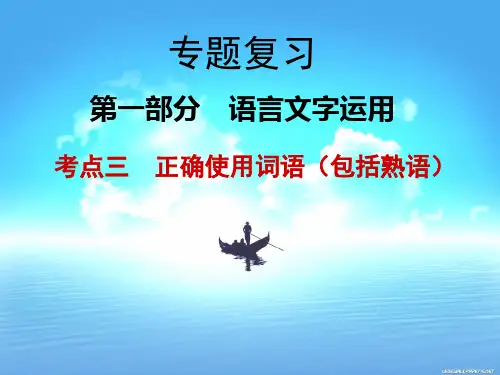 正确使用词语(实词、成语)