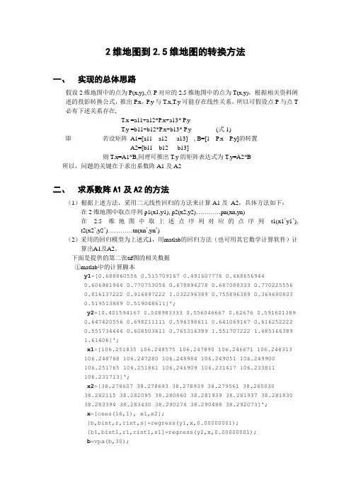 2维地图到2.5维地图的转换方法