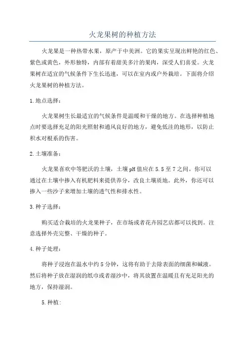 火龙果树的种植方法