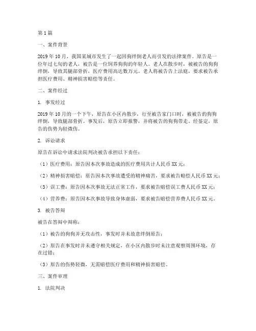 狗把老人绊倒的法律案件(3篇)