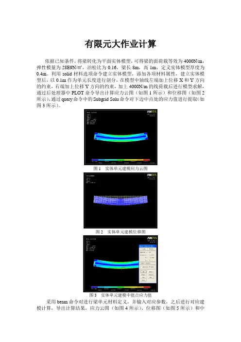 ANSYS简支梁有限元分析与设计计算