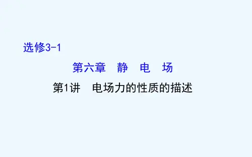 2016版《全程复习方略》高考物理（全国通用）总复习教师用书配套课件 6.1 电场力的性质的描述 