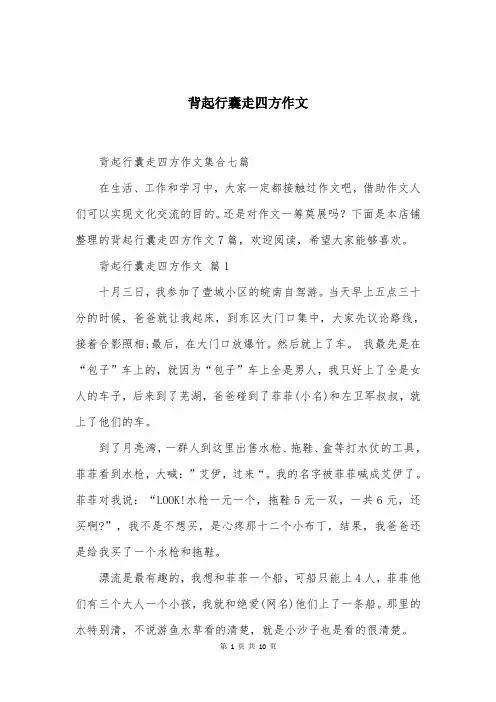 背起行囊走四方作文精选 (29)