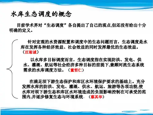 水库的生态调度PPT课件