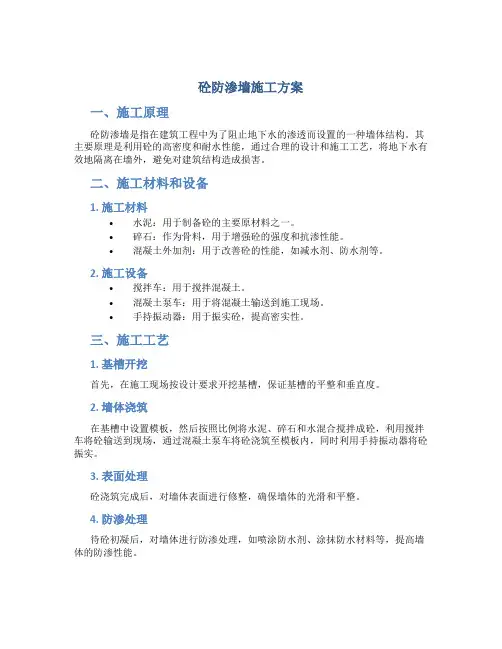 砼防渗墙施工方案