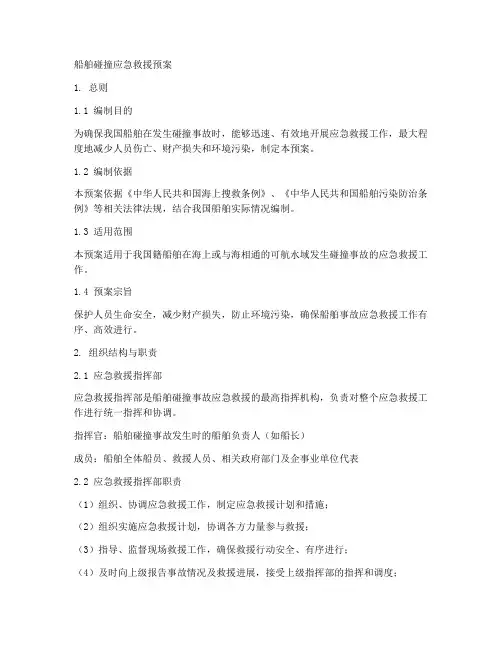 船舶碰撞应急救援预案