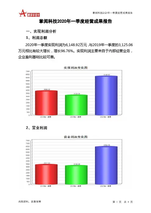 掌阅科技2020年一季度经营成果报告