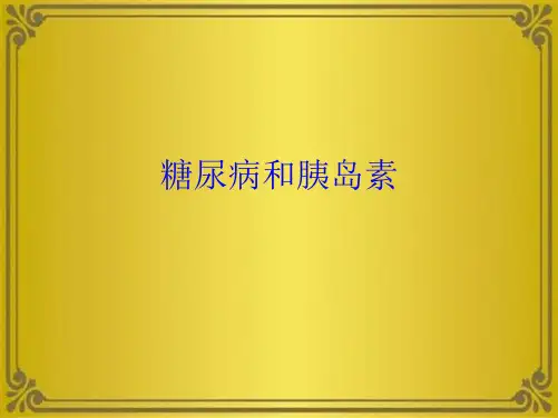 糖尿病和胰岛素(共10张PPT)