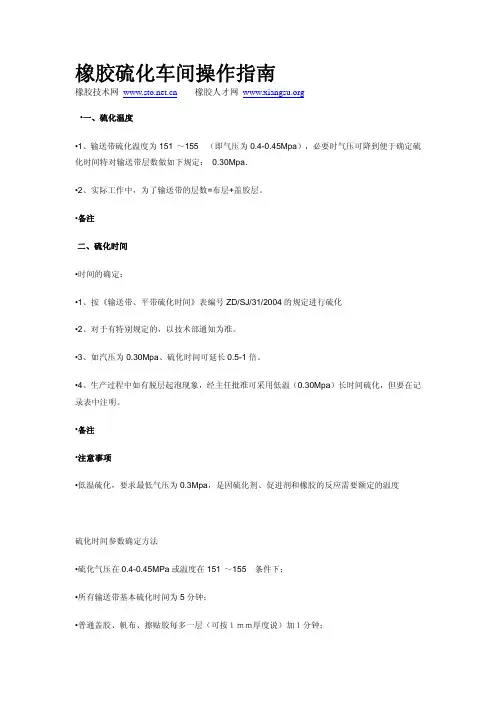 输送带企业硫化管理