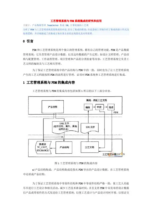 PDM与CAPP集成案例