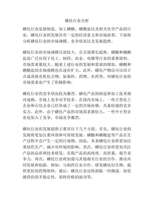 磺化行业分析