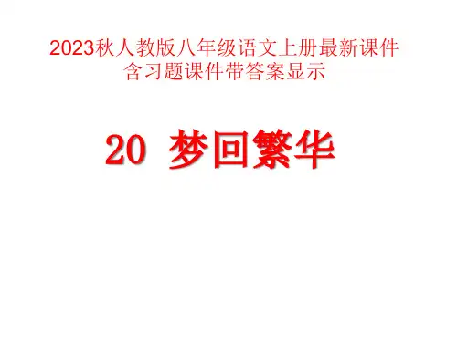 《梦回繁华》【45】省名师优质课赛课获奖课件市赛课一等奖课件