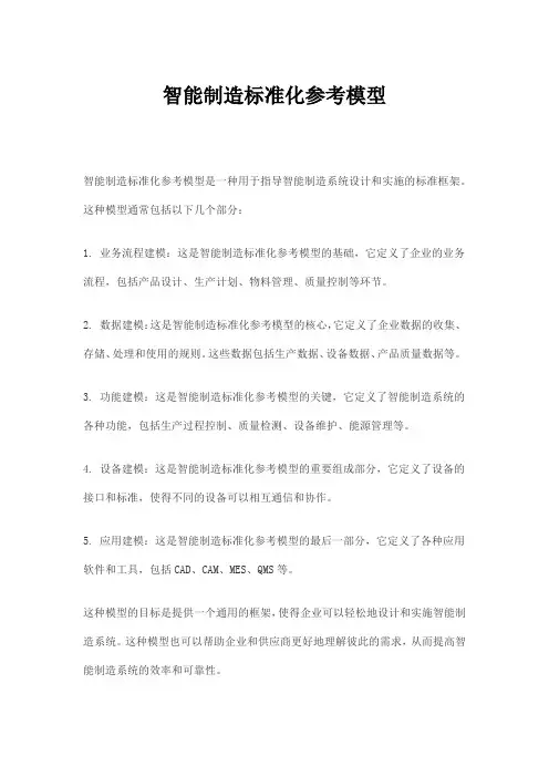 智能制造标准化参考模型