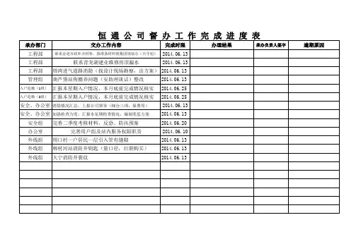 督办表