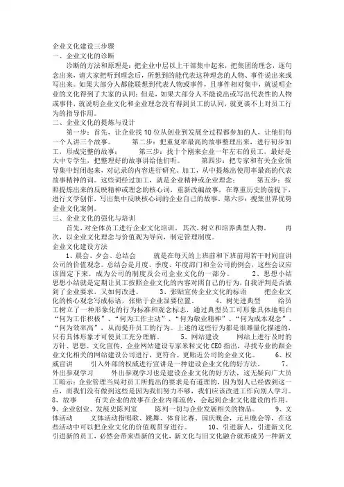 企业文化建设三步骤(精)