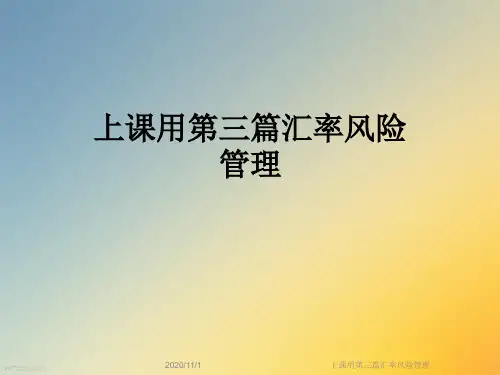 上课用第三篇汇率风险管理