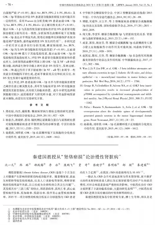 秦建国教授从“肾络瘀损”论治慢性肾脏病