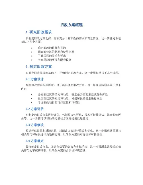 旧改方案流程