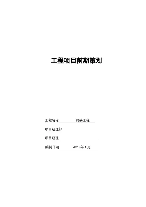 码头工程项目前期策划(附表格)