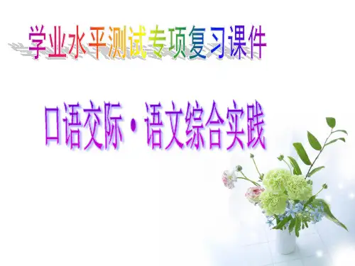 口语交际与语文综合实践专题