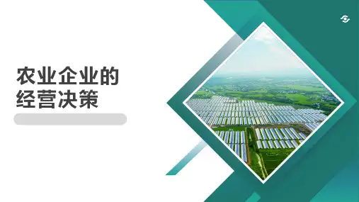 《农业企业经营与管理》课件——项目五  农业企业的经营决策与计划