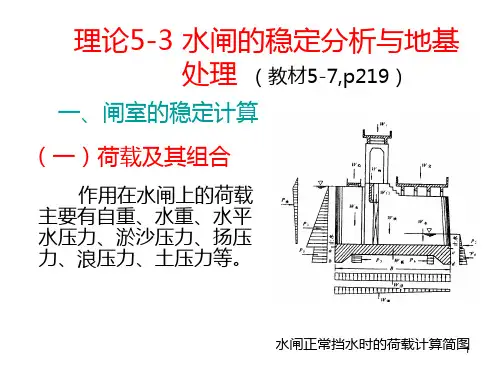 水闸稳定计算PPT课件