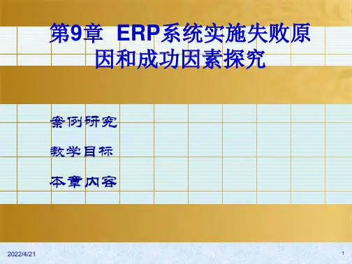 ERP系统实施失败原因和成功因素探究(2)(共65张PPT)