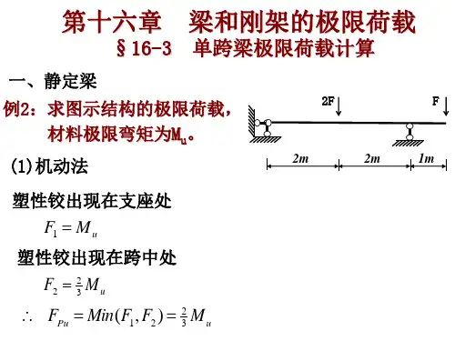 结构力学专题十六(单跨梁极限荷载计算)