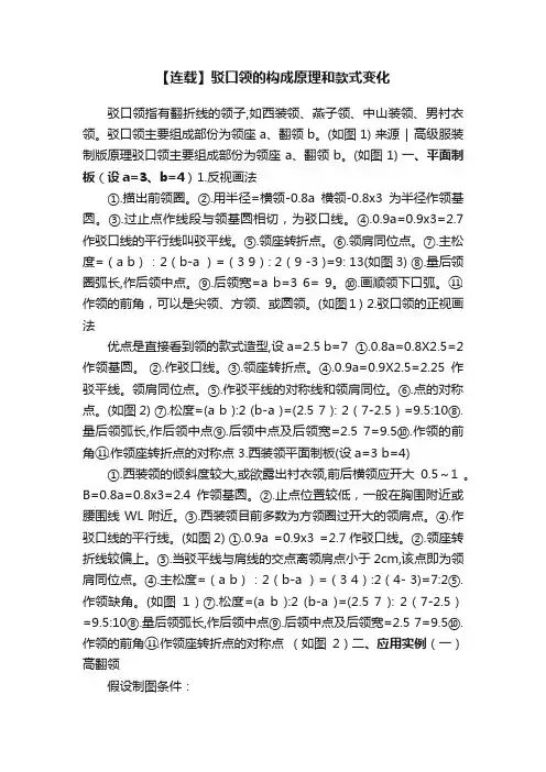 【连载】驳口领的构成原理和款式变化